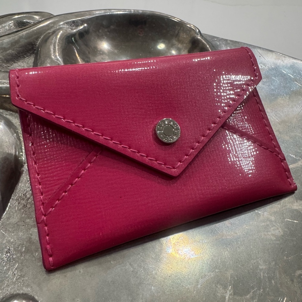 Tiffany & Co. Patent Leather Magenta Business Card Holder